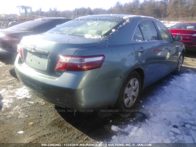 4T1BE46K07U563025 - 2007 TOYOTA CAMRY NEW GENERAT CE/LE/XLE/SE GREEN photo 4