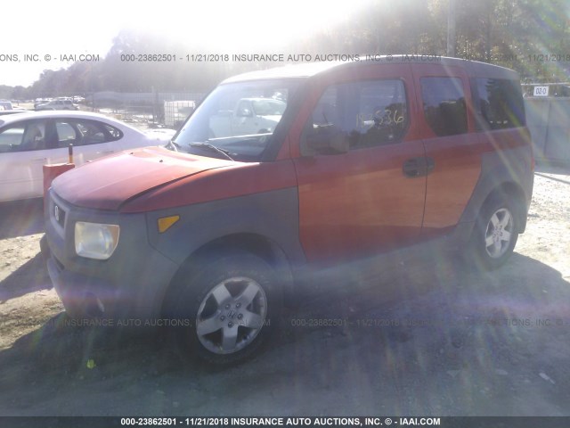 5J6YH28503L040115 - 2003 HONDA ELEMENT EX ORANGE photo 2