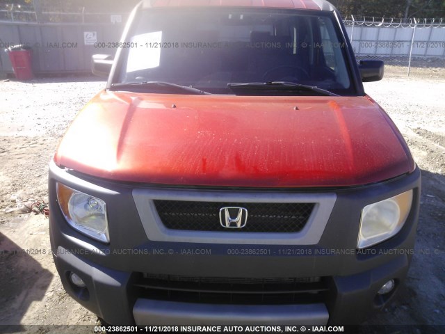 5J6YH28503L040115 - 2003 HONDA ELEMENT EX ORANGE photo 6