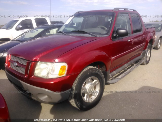 1FMZU67K24UC30316 - 2004 FORD EXPLORER SPORT TR  RED photo 2