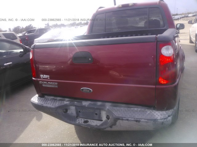 1FMZU67K24UC30316 - 2004 FORD EXPLORER SPORT TR  RED photo 6