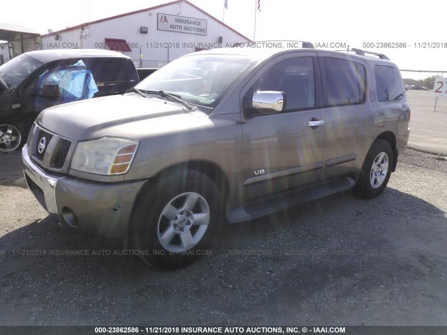 5N1AA08A06N713342 - 2006 NISSAN ARMADA SE/LE GOLD photo 2