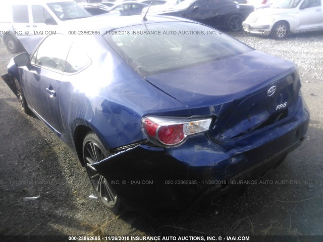JF1ZNAA10D2728164 - 2013 TOYOTA SCION FR-S Dark Blue photo 3