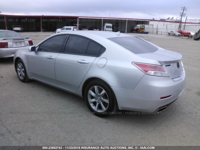 19UUA8F55CA031759 - 2012 ACURA TL SILVER photo 3