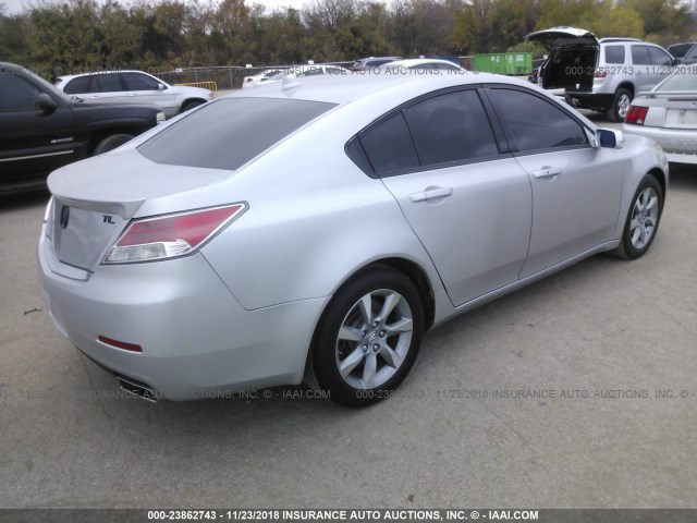 19UUA8F55CA031759 - 2012 ACURA TL SILVER photo 4