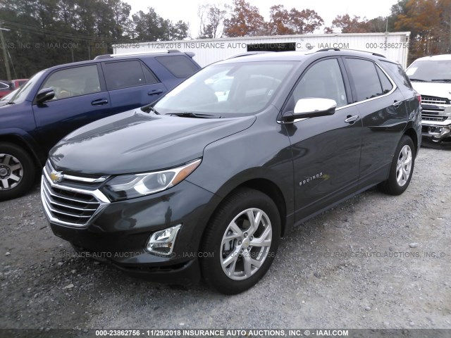 2GNAXMEV7J6298770 - 2018 CHEVROLET EQUINOX PREMIER GRAY photo 2