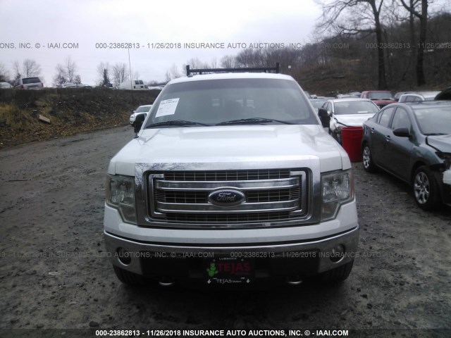 1FTFW1E68DFC12076 - 2013 FORD F150 SUPERCREW WHITE photo 6