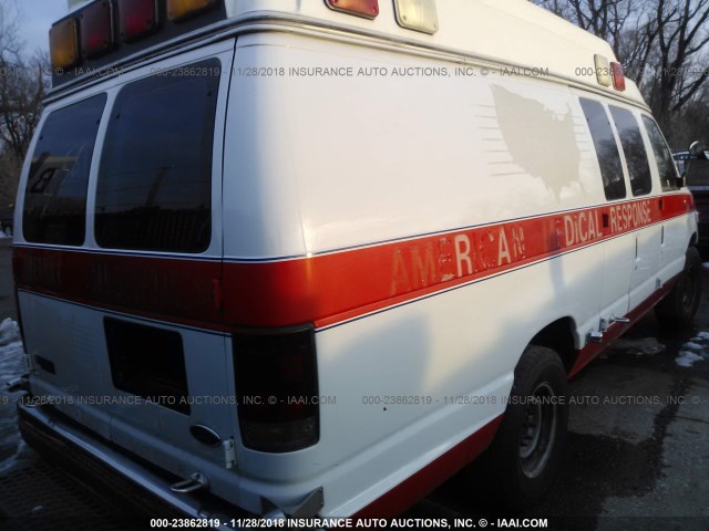 1FDSS34F51HB73692 - 2001 FORD ECONOLINE E350 SUPER DUTY VAN WHITE photo 4