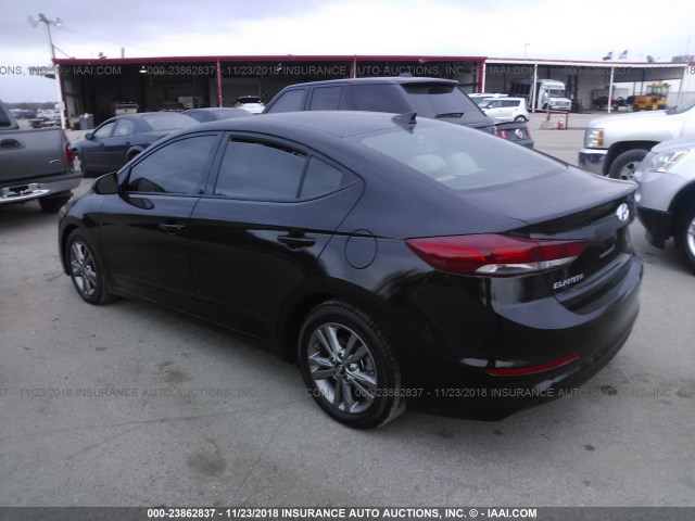 5NPD84LF0JH240378 - 2018 HYUNDAI ELANTRA SEL/VALUE/LIMITED BLACK photo 3