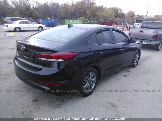 5NPD84LF0JH240378 - 2018 HYUNDAI ELANTRA SEL/VALUE/LIMITED BLACK photo 4