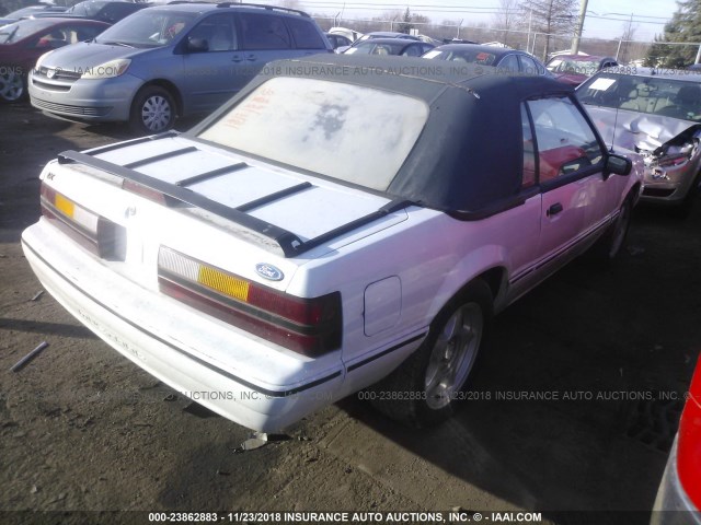 1FACP44A2LF149407 - 1990 FORD MUSTANG LX WHITE photo 4