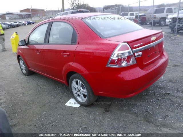 KL1TD5DE6AB102033 - 2010 CHEVROLET AVEO LS/LT RED photo 3