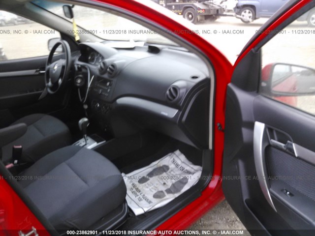 KL1TD5DE6AB102033 - 2010 CHEVROLET AVEO LS/LT RED photo 5