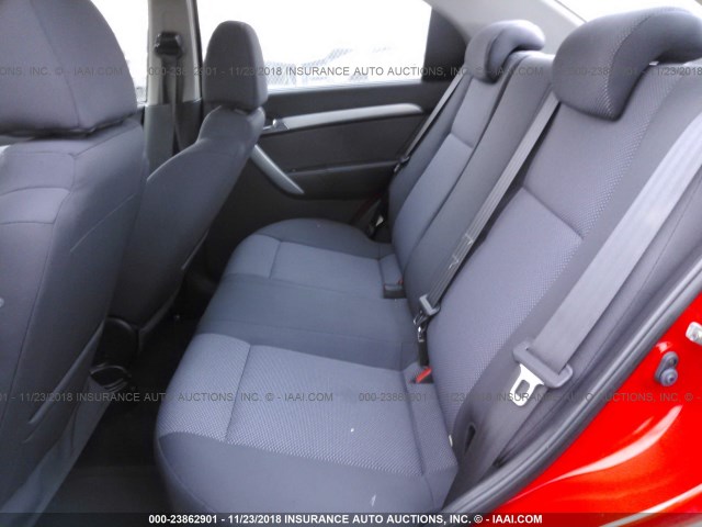KL1TD5DE6AB102033 - 2010 CHEVROLET AVEO LS/LT RED photo 8