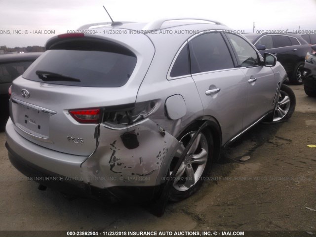 JN8AS1MW9BM731903 - 2011 INFINITI FX35 SILVER photo 4