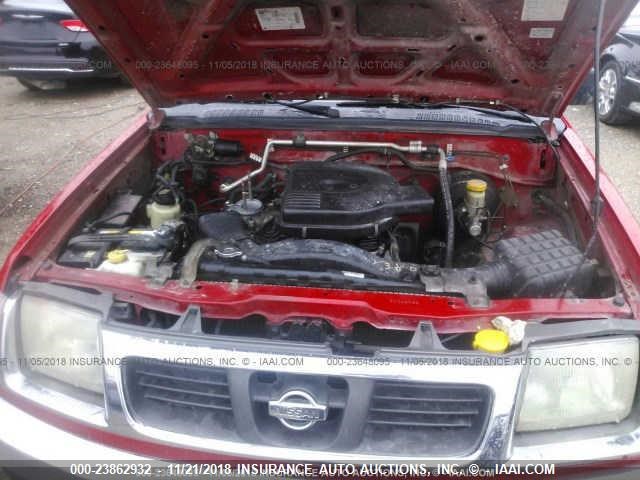 1N6DD26S3YC344780 - 2000 NISSAN FRONTIER KING CAB XE RED photo 10