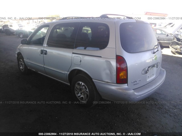 4N2XN11T8YD822707 - 2000 NISSAN QUEST SE/GLE/GXE SILVER photo 3