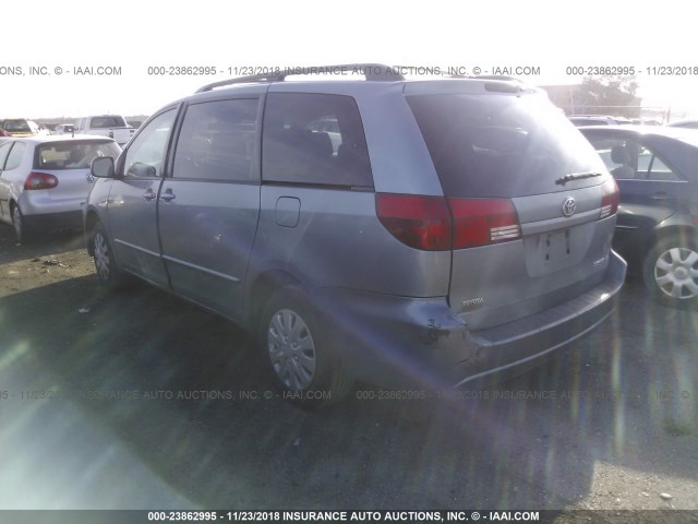 5TDZA23C25S298304 - 2005 TOYOTA SIENNA CE/LE BLUE photo 3