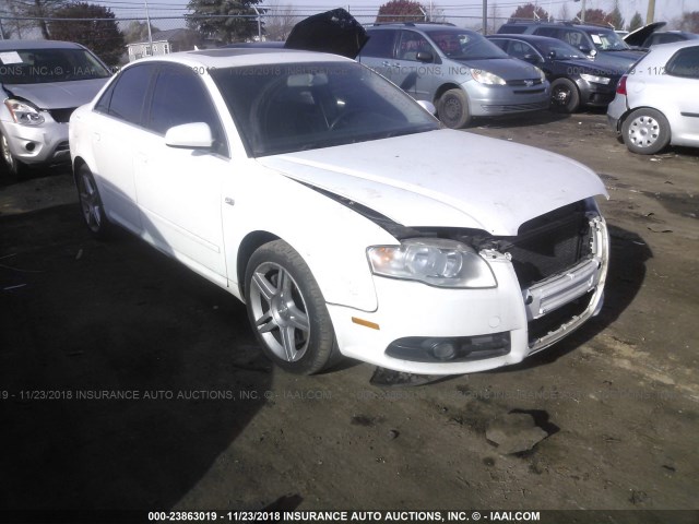 WAUAF78E88A045203 - 2008 AUDI A4 2.0T WHITE photo 1