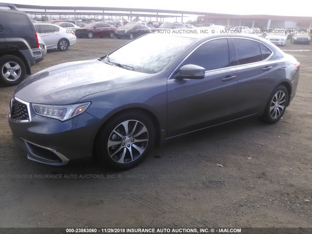 19UUB1F33JA001711 - 2018 ACURA TLX GRAY photo 2