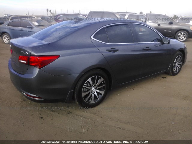 19UUB1F33JA001711 - 2018 ACURA TLX GRAY photo 4