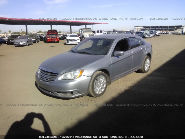 1C3CCBAB5EN205036 - 2014 CHRYSLER 200 LX GRAY photo 2