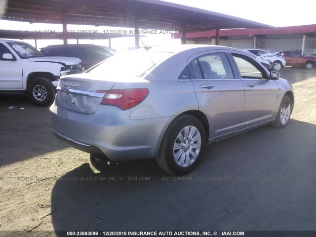 1C3CCBAB5EN205036 - 2014 CHRYSLER 200 LX GRAY photo 4