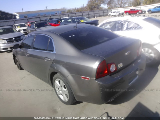 1G1ZA5EK1A4161746 - 2010 CHEVROLET MALIBU LS 灰色 照片 3