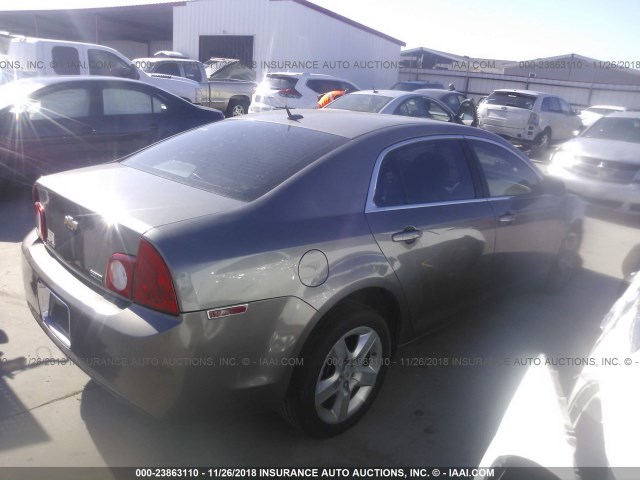 1G1ZA5EK1A4161746 - 2010 CHEVROLET MALIBU LS 灰色 照片 4