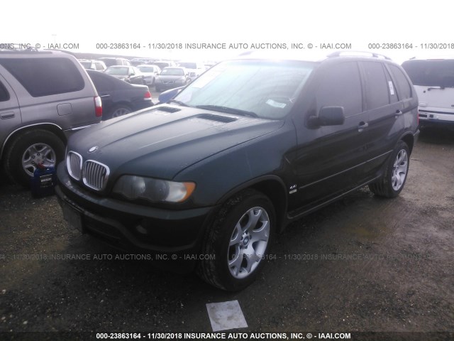 WBAFB3346YLH02838 - 2000 BMW X5 4.4I BLACK photo 2