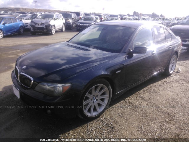 WBAHL83536DT02896 - 2006 BMW 750 I BLUE photo 2