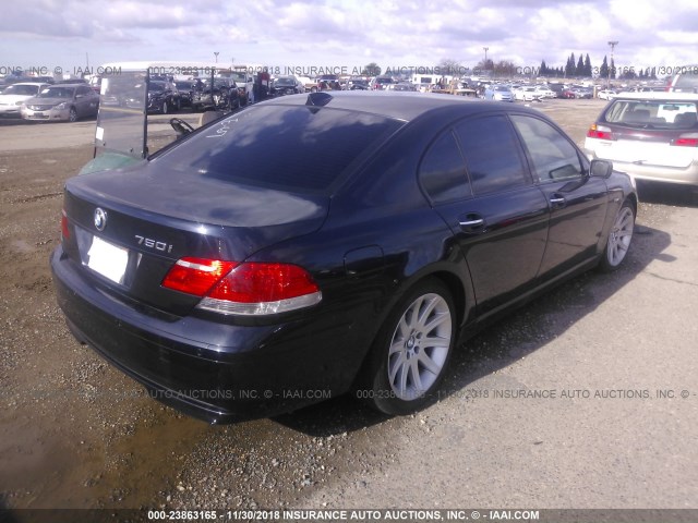 WBAHL83536DT02896 - 2006 BMW 750 I BLUE photo 4