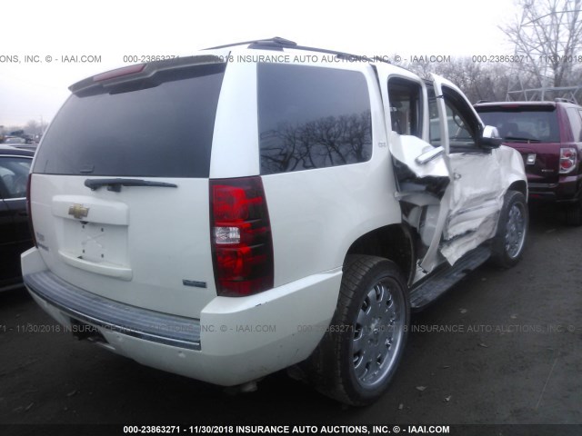 1GNUKCE04AR209283 - 2010 CHEVROLET TAHOE K1500 LTZ WHITE photo 4