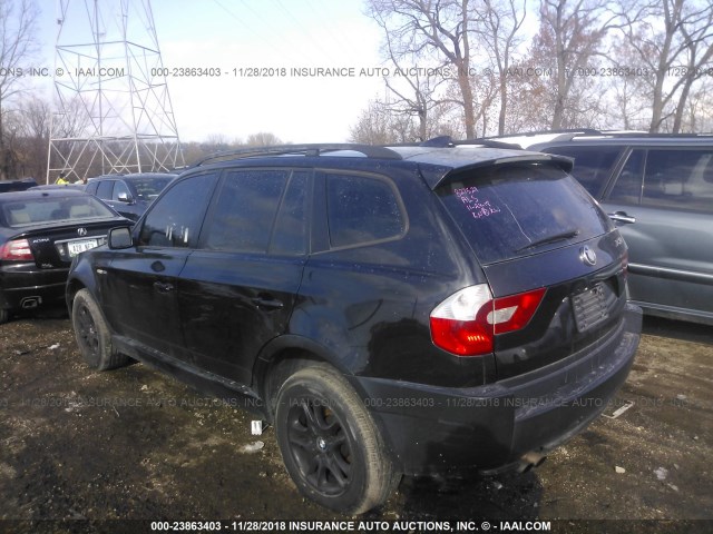 WBXPA73444WB27524 - 2004 BMW X3 2.5I BLACK photo 3