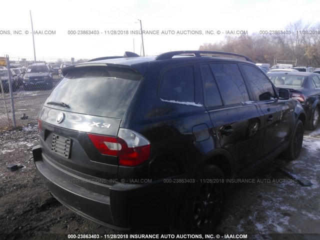 WBXPA73444WB27524 - 2004 BMW X3 2.5I BLACK photo 4