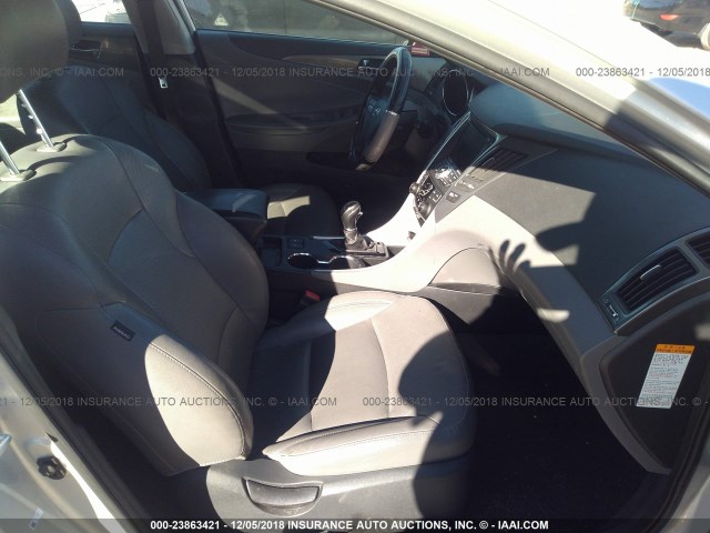 KMHEC4A48EA109910 - 2014 HYUNDAI SONATA HYBRID SILVER photo 5