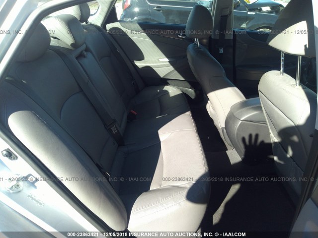 KMHEC4A48EA109910 - 2014 HYUNDAI SONATA HYBRID SILVER photo 8