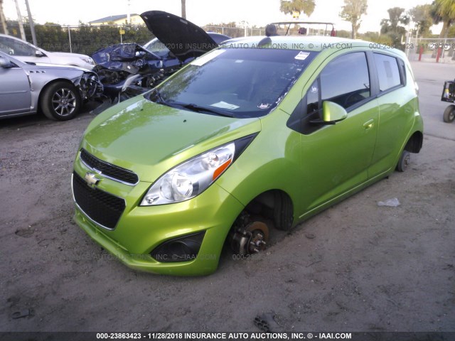 KL8CB6S99FC747456 - 2015 CHEVROLET SPARK LS GREEN photo 2