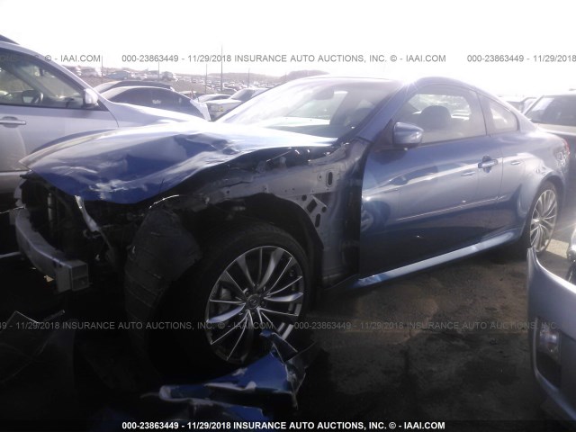 JN1CV6EL7BM260480 - 2011 INFINITI G37 BLUE photo 2