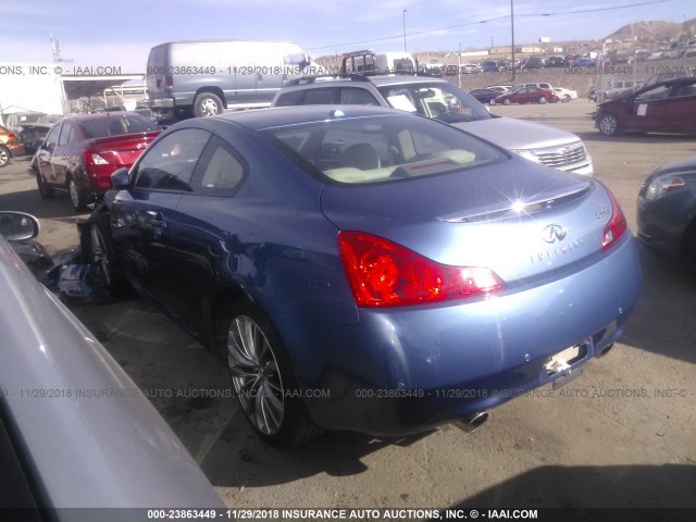 JN1CV6EL7BM260480 - 2011 INFINITI G37 BLUE photo 3