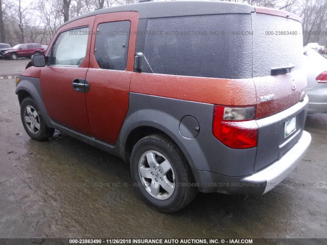 5J6YH18534L008996 - 2004 HONDA ELEMENT EX ORANGE photo 3