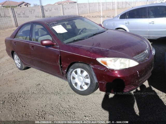 4T1BE32KX3U224153 - 2003 TOYOTA CAMRY LE/XLE/SE RED photo 1