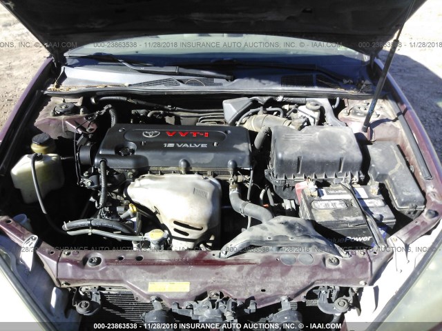 4T1BE32KX3U224153 - 2003 TOYOTA CAMRY LE/XLE/SE RED photo 10