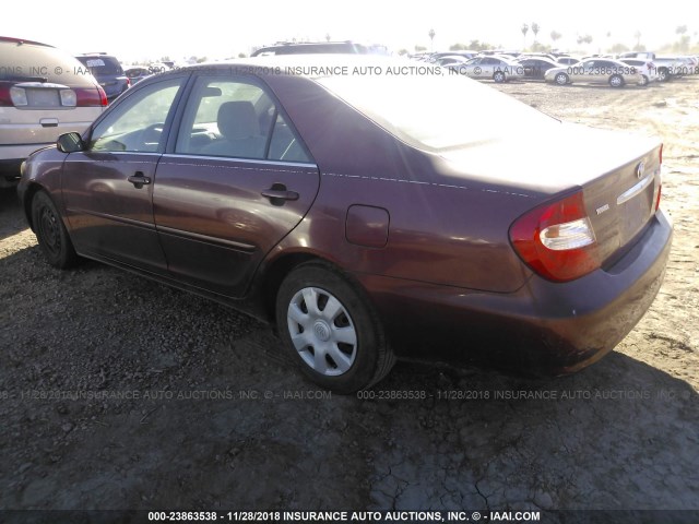 4T1BE32KX3U224153 - 2003 TOYOTA CAMRY LE/XLE/SE RED photo 3