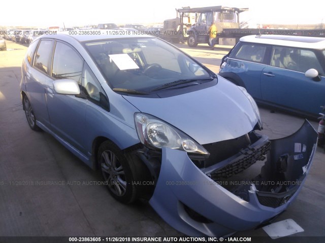 JHMGE8H41AC013750 - 2010 HONDA FIT SPORT BLUE photo 1