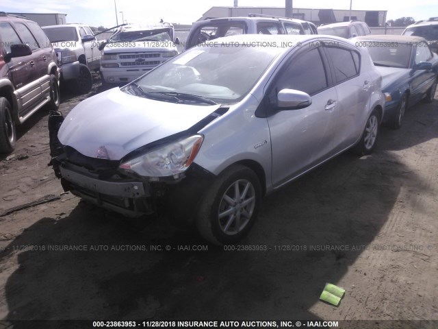 JTDKDTB33C1506250 - 2012 TOYOTA PRIUS C GRAY photo 2