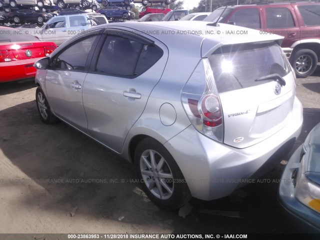 JTDKDTB33C1506250 - 2012 TOYOTA PRIUS C GRAY photo 3