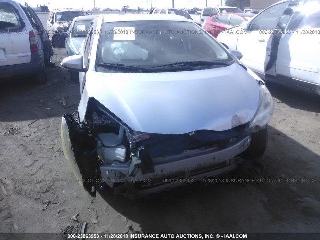 JTDKDTB33C1506250 - 2012 TOYOTA PRIUS C GRAY photo 6