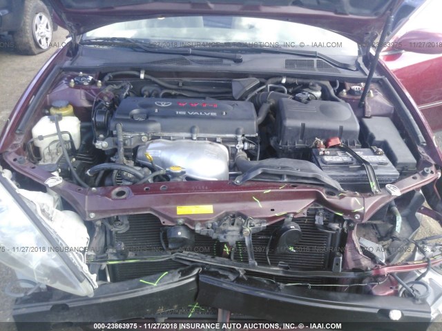 4T1BE32K22U045118 - 2002 TOYOTA CAMRY LE/XLE/SE BURGUNDY photo 10