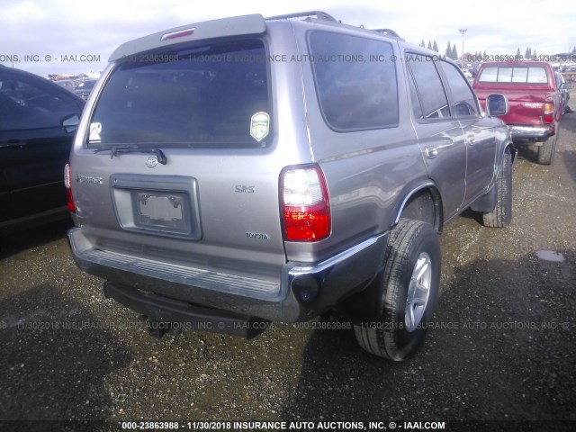 JT3GN86R210211758 - 2001 TOYOTA 4RUNNER SR5 SILVER photo 4